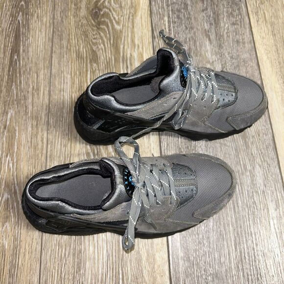 New Nike Huarache Run JSP DQ3661-001 Youth US Size 4Y Gray Black Sneaker Shoes - Picture 2 of 11